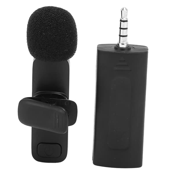 Trådløs Lavalier-mikrofon Profesjonell Plug and Play Støyreduksjon Mini Lapel-mikrofon for Live Streaming-opptak