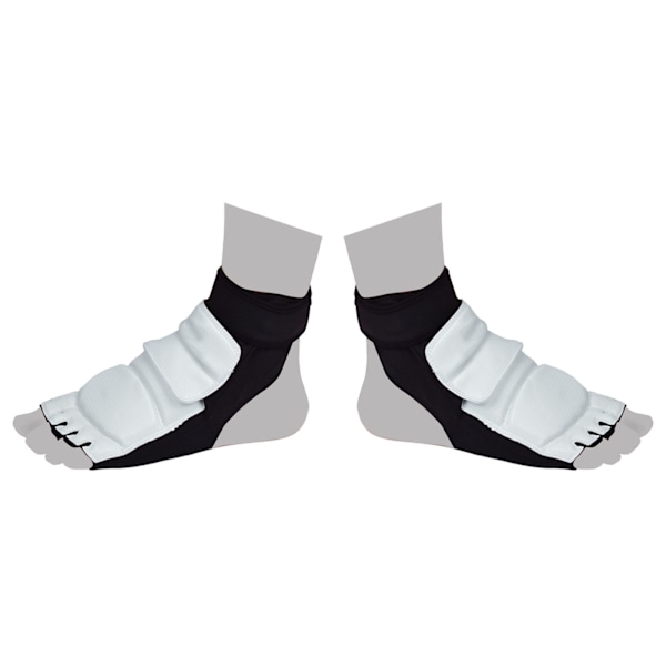 1 par Taekwondo Fotskydd Andas Bekväm Halkbeständig Karateboxning Sparring Fotskydd för träning Svartvit färgblockering XL 38-39