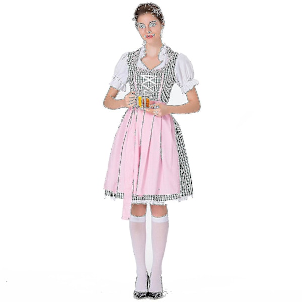 Womens Oktoberfest Dirndl Dress Costume XL Green