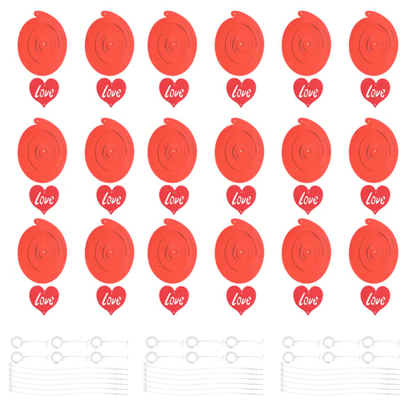 PVC Kjærlighetshjerte Vimpel Dekorasjon Valentinsdag Bryllupsdag Forlovelse