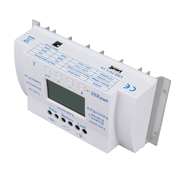 12V 24V Solcelle-regulator Smart Solcelle-ladningsregulator MPPT T40A med skjerm