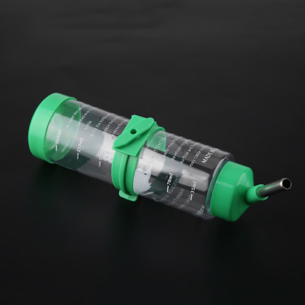 250 ml Drikkflaske for kjæledyr Rotte Hamster Auto Non Drip Hengevann Dispenser Grønn