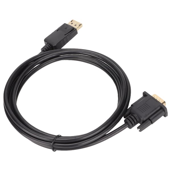 DP til VGA Adapterkabel Han til Han HD 1080p Forgyldt DisplayPort til VGA Kabel til PC Laptop Projektor 1,8m