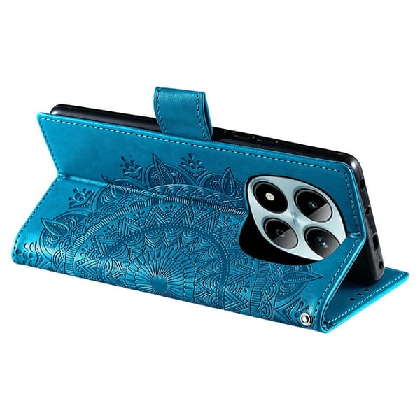Mandala Flip Cover til Xiaomi Redmi Note 15 Pro 5G - Blå Blue blue