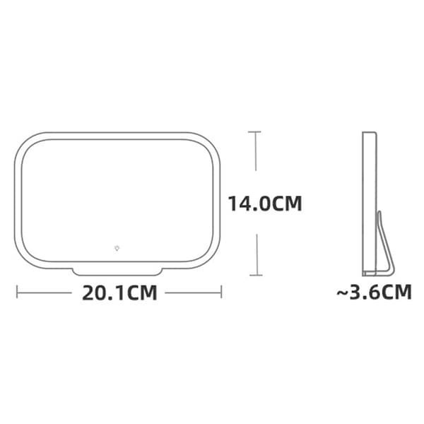 Bilsolskjerm Speil Klips På Med LED-lys 3 Moduser Bordplate Sminkespeil for Hjem Bil Interiør Rosa