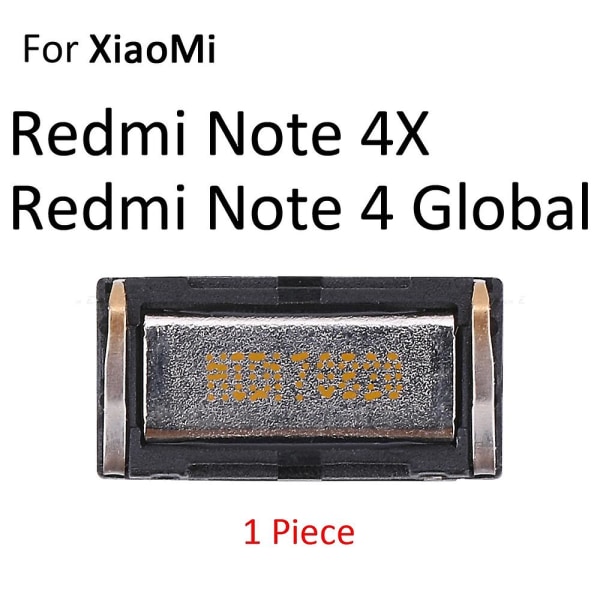 Öronsnäcka Ear Sound Top Högtalarmottagare för Xiaomi Redmi 4 Pro 3 3x 3s S2 Note 7 6 5 2 3 Pro 4 4x 6a 5a For Redmi Note 4X