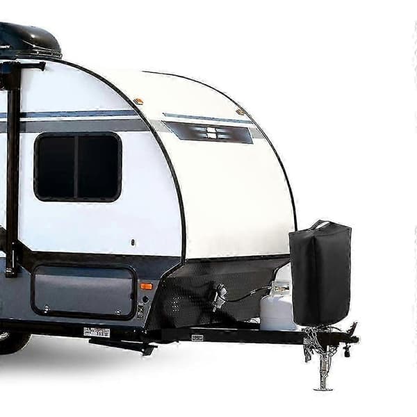 Suojapeite Universal Camper Jack Cover Vedenpitävä Perävaunun Lisävaruste Musta-Yvan