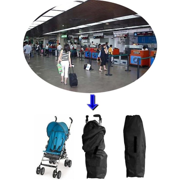 Klapvogn rejsetaske til fly, vandtæt gate tjek taske Organizer opbevaring til paraply klapvogne