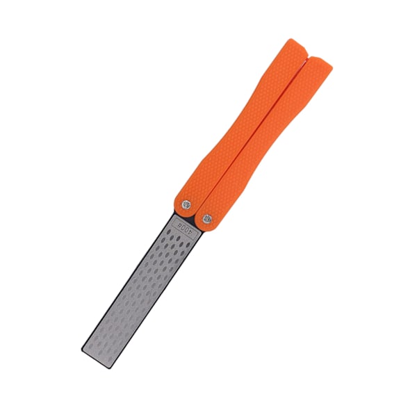 Knivslipare Vikbar fläktformad Adamas Material Lätt bärbar knivslip för utomhusbruk Orange