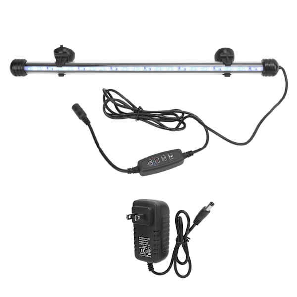 Akvarielys Vandtæt Akvarielys med LED-lys 3 Tilstande Dæmpbar 100-240V US-stik 38CM