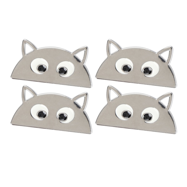 4 st Metallspännen Tecknad Halvcirkelmönster DIY Läder Bagagefäste Dekoration Silver B01-51-52055