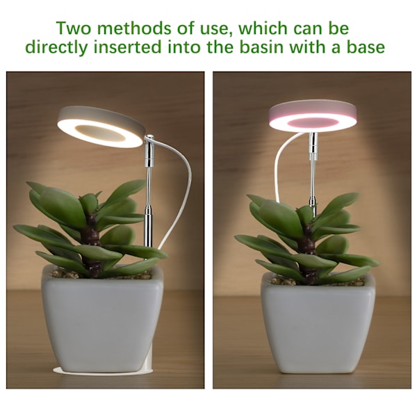 USB Plant Light Angel Ring med Timer Ful Spektrum Sollys Simulering