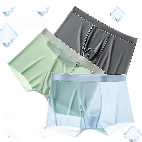 Ice Silk Antibacterial Men's Underwear Set - 3 Pack