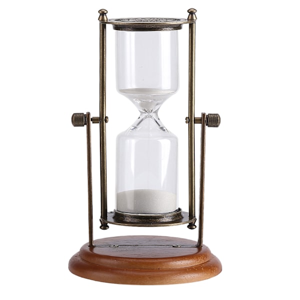15 Minutters Metal Roterende Sandglas Timer Klokke Timeglas Bord Pynt Hjemindretning Gave