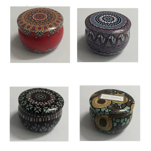 Doftljus Set med Rose Lavendel Citron Kakao Dofter Portable Aromaterapi Ljus för Meditationsmassage