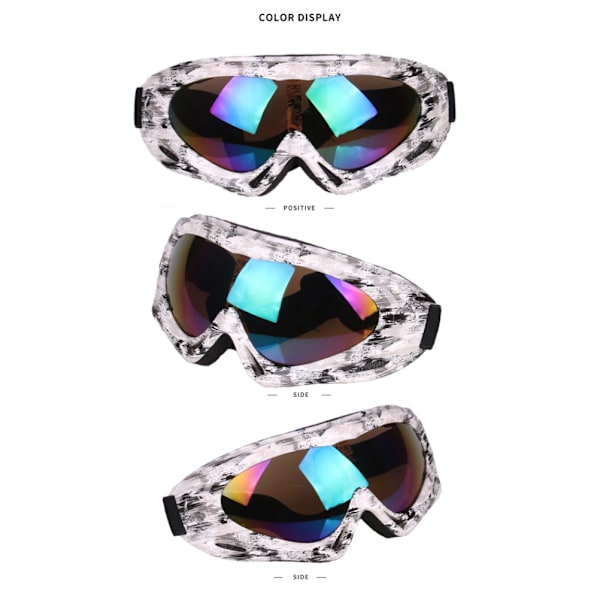 Farverige Skibriller til Voksne Børn Enkeltlags Professionelle Skibriller Snowboard Goggles Udendørs Cykling Motorcykel Skate Goggles