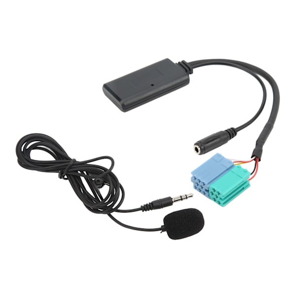 Bil Trådløs Lyd AUX Inngang Adapter Wire Bluetooth 5.0 med Mikrofonutbytte for Becker