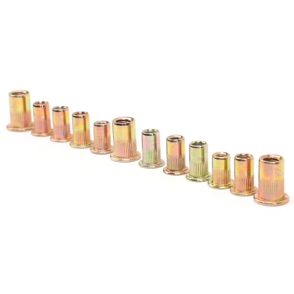 【NX】150 st galvaniserat kolstål nitmutter blandade insatsmutter 6‑32 8‑32 10‑24 10‑32 1/4‑20 British System