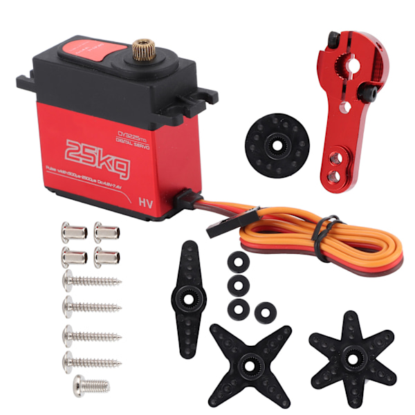 QY3225 25KG vattentät metallutrustning digital servotillbehör Passar för 1:8/1:10 RC-bilbåt