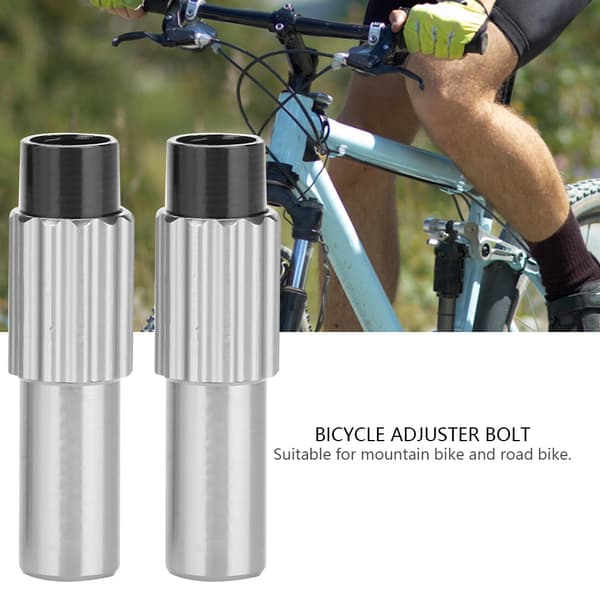 1 par cykelbremsekabel gear skiftforbindelseslinje regulator justeringshætte (titanium farve)