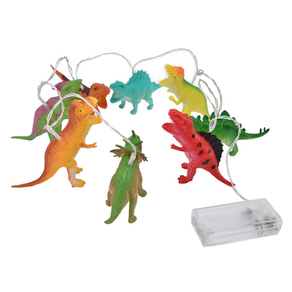 8 LED Dinosaurie Lyslenke Batteridrevet Lyslenke Barn Soverom Tegneserie Dekorativ Lampe til Jul Bursdag