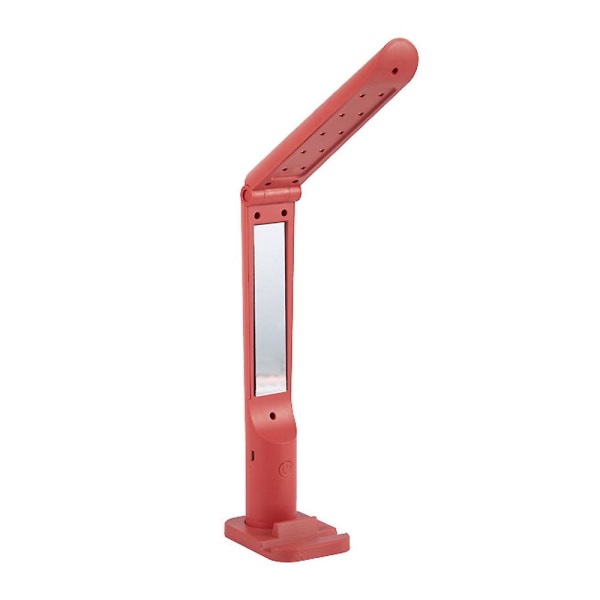 Kreativ sammenleggbar lesing Mobiltelefonholder Beauty Makeup Lampe Usb Ladelampe pink