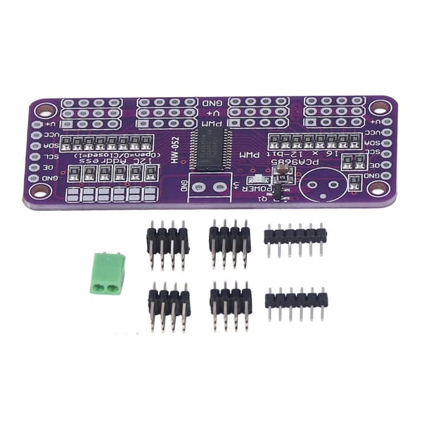Servomotor Driver PWM-kontrolmodul 16-kanals 12-bitars IIC PCA9685-controller Kompatibel med DIY