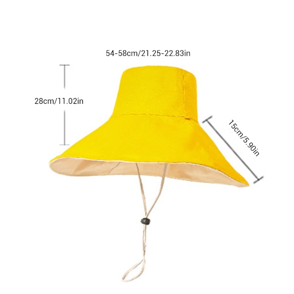 Vikbar Floppy UV Solskydd Bred Brättad Bucket Hat med Anti Separation Sladd