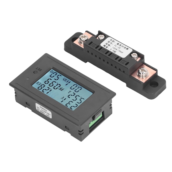 LCD digital display Spänning Ström Effektmätare Elmonitor Voltmeter Amperemeter DC6‑200V