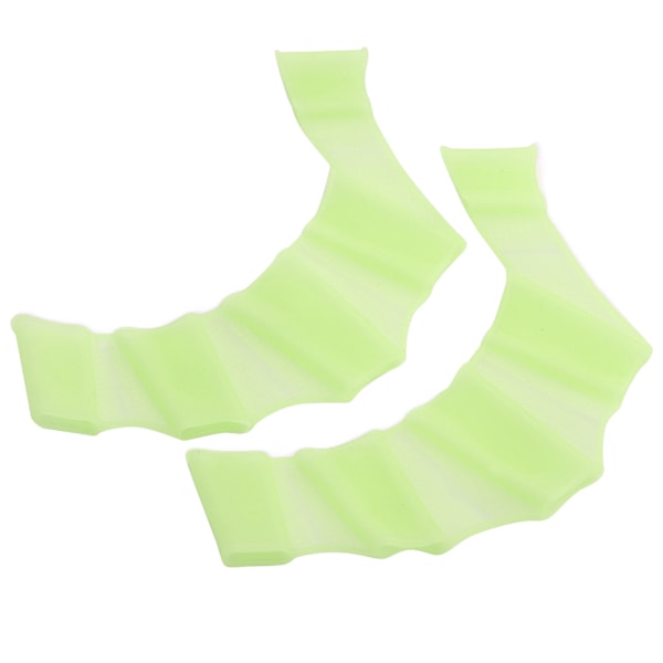 1 par svømmehandsker svømmefødder Silikon svømmefingerhandsker Swim Palm FingerGreen M