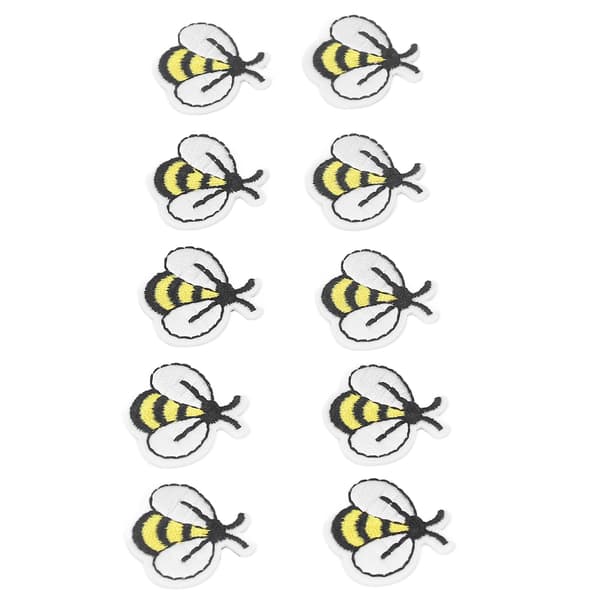 10 stk. Little Bee Patch Bee Form Strygning Søde syninger DIY-syning Broderede Patch-bilapps Kompatibel med kjole hat sko