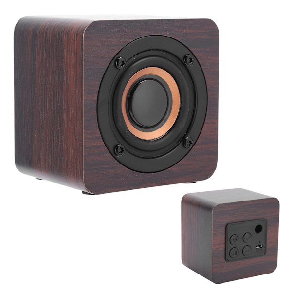Bärbar Woodiness Bluetooth-högtalare Högtalarlåda Utrustning med Valnötsådring