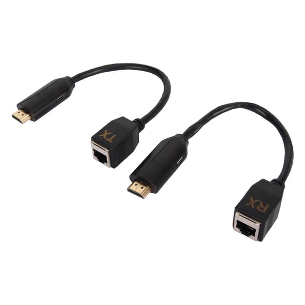 HD Multimedia Interface Extender Full HD 1080p over Cat5e Cat6 Opptil 196,8 fot RJ45 Ethernet-sender/mottaker 100‑240V EU-plugg
