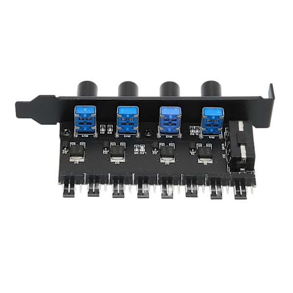 PC-fläktnav 4 knopp 8 kanaler 4PIN-gränssnitt 72W PCI-fäste Kylfläkthastighetskontroll för CPU-chassi HDD VGA PWM