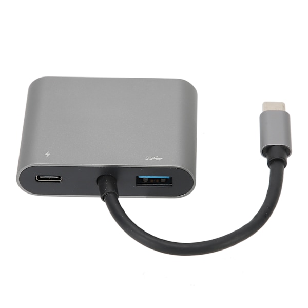 4-in-1 Type C - PdHDMiVGaUSB Hub -sovitin tietokoneen elektroniikkatarvike hopea