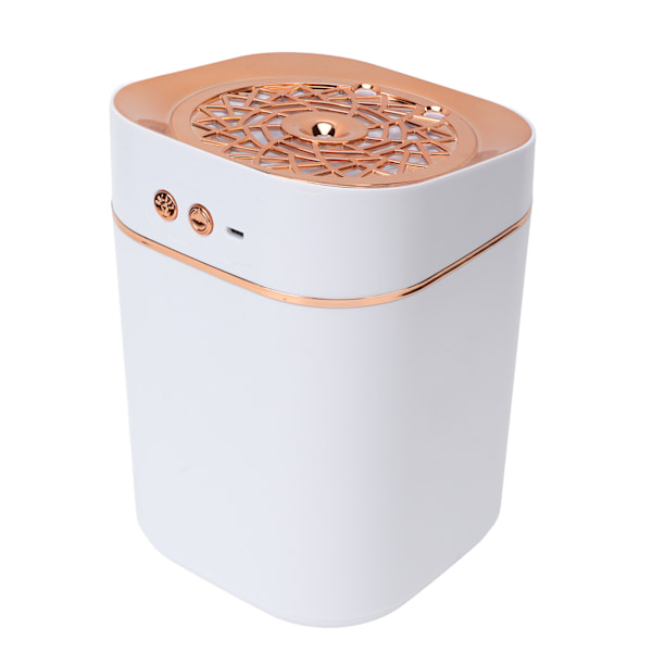Luftfugter 3L Dobbelt Spray 360 Graders Befugtning USB Opladning Skrivebordsluftfugter med Farverig Ambient Belysning Guld