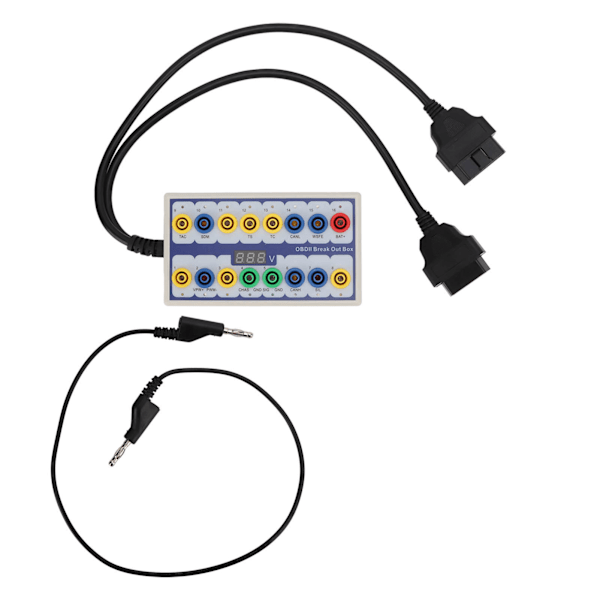 OBDII Breakout Box OBD2-protokolldetektor med diagnoskabel Universal för bil OBD-linjesignalöverföring