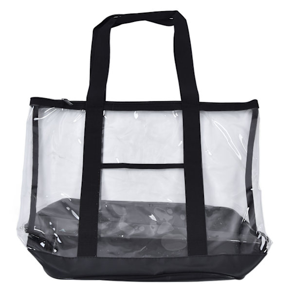 Transparent strandtaske Vandtæt PVC Klar stofpose med lynlås til poolcamping picnic gymrejser