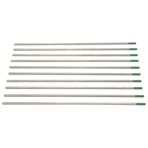10 stk TIG Wolfram Elektrode WP Grøn Spids Nåle Svejs Tilbehør 2,4 x 150 mm