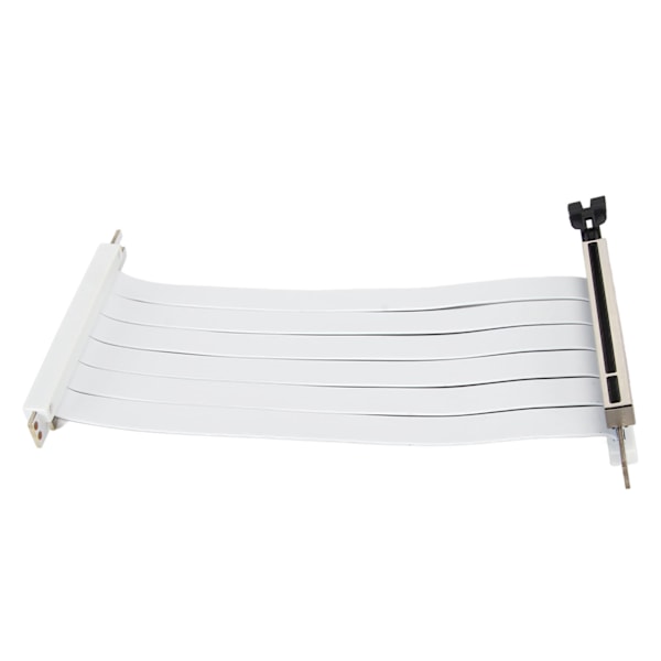PCIE 3.0 X16 Riser-kabel 180 graders højhastigheds fleksibel dobbelt omvendt kontakt GPU-grafikkortsforlængerkabel Hvid 70 cm / 27,6 tommer