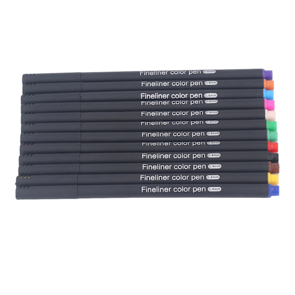 12 st Sublimation Ink Pen Set Flerfärgad 0,4 mm Finspets värmeöverföringspenna med nummer 6 adapter för Explore