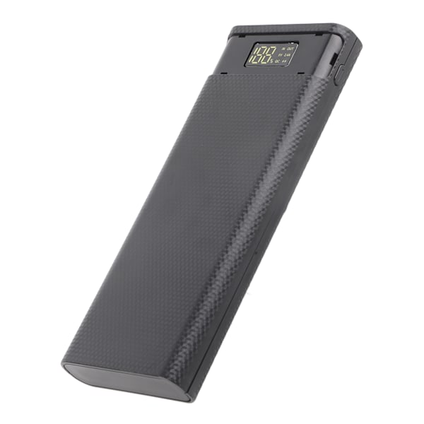Snabb Laddning Version 8x18650 Power Bank Fodral USB DIY Kit Skal Batterihållare Laddningsbox Svart