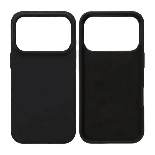 Blødt silikone mobilcover kompatibelt med iPhone 17 Pro Max - Sort