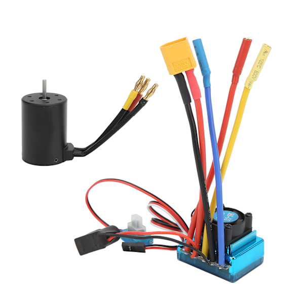 3650 2300KV Borstlös Motor med 120A Borstlös ESC Elektronisk Hastighetsregulator för 1/8 1/10 RC Bil