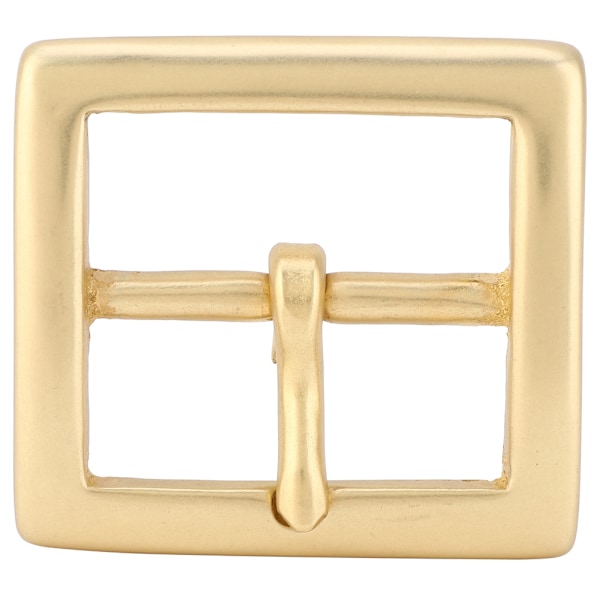 Messingbæltespænde Enkeltapp End Stang Hæl Guld Læder Håndværk Taske Hardware Tilbehør 40x56mm
