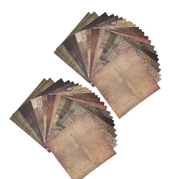 48 ark DIY Scrapbook-papir Album Scrapbook Mønster Gratulasjonskort Skrapbok Kortdekoratør