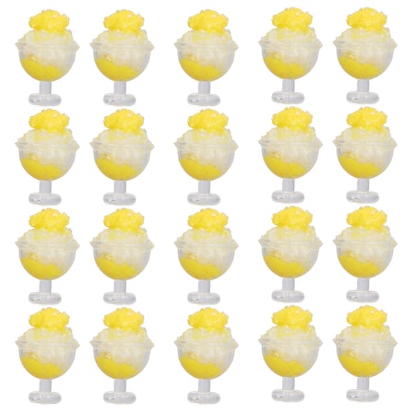 20 st 1:12 Dockhus Smoothie DIY Rolig Simulerad Miniatyr Smoothie Dockhus Dekorations Tillbehör Gul