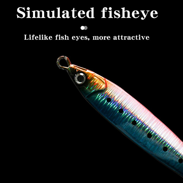 5 stk 30g/40g Langsomt faldende fiske-lokkemad Metal Plade fiskejigger Synkende jig arbejde til saltvandsfiskeri