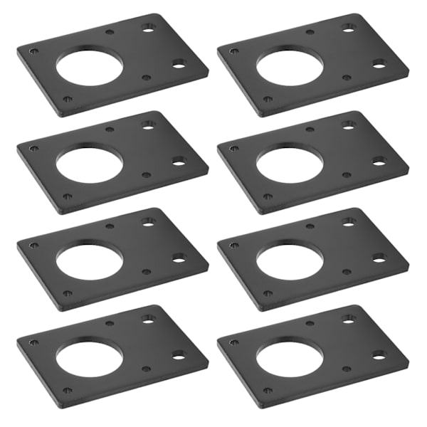 42 Trinmotor Monteringsplade Fladt Beslag Aluminiumlegeringsmonteringsplade til 3D-printer Sort