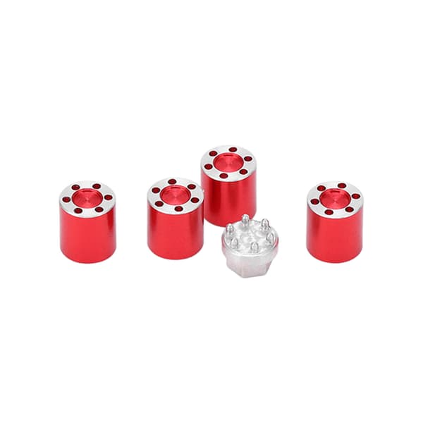 【NX】4 st SCX24 navmutter aluminiumlegering slitstark hållbar hög simulering hög precision RC hjulnavmutter för 1/24 AxialRed